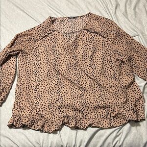 Shein Curve Women’s 3XL Leopard Print Loose-Fit Blouse
